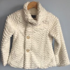 Patagonia white faux fur coat